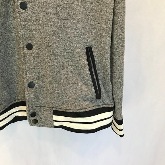 Brooklyn Cloth Mfg Co Trademark Varsity Jacket Women's Sz Small Snap Front Gray - Picture 3 of 7
